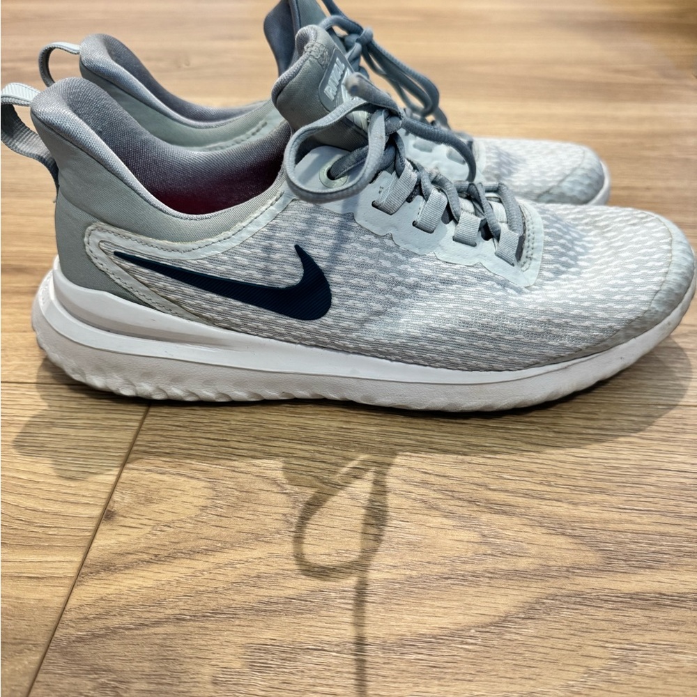 Nike Light Aqua and White Renew Athletic Sneakers